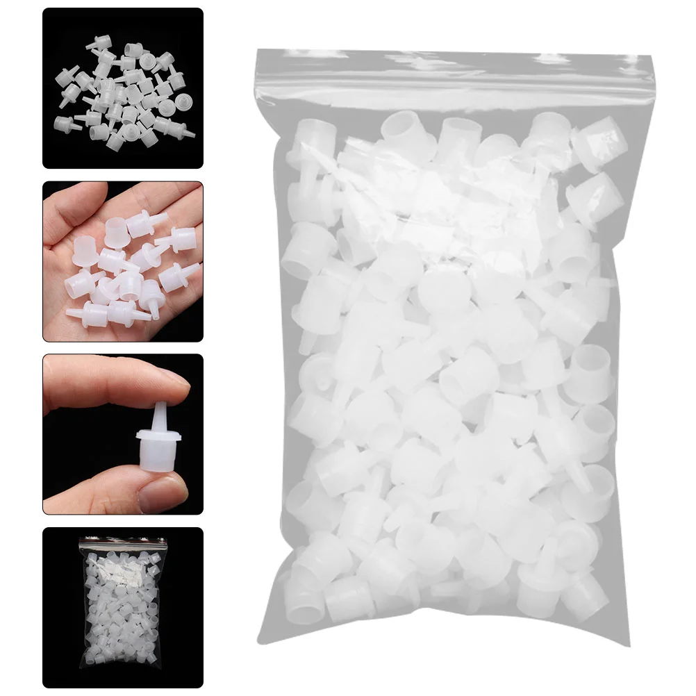 

100 Pcs Glue Replacement Bottle Stoppers Precision Applicator Tips Dispenser Plastic Caps