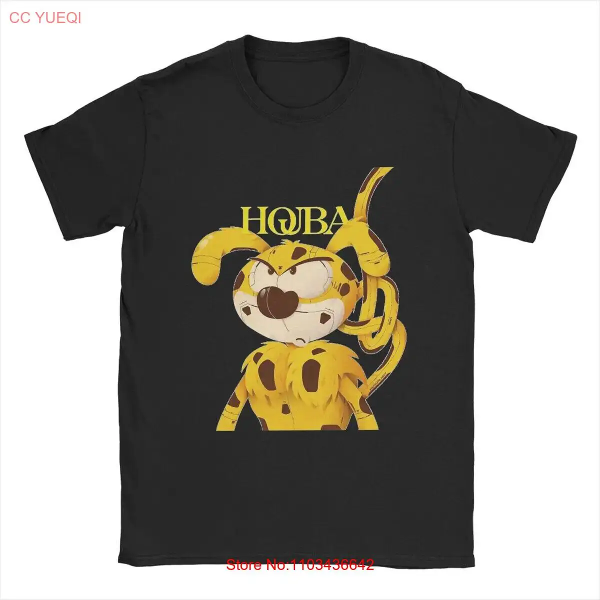 Фото Мужские футболки Marsupilami Houba, новинка, футболка с коротким рукавом, круглый №1