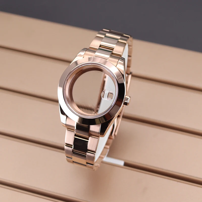 Rose Gold 36mm/40mm Cases Watchband Watch Parts Sapphire Crystal For Oyster Air King nh35 nh36 Miyota 8215 Movement 28.5mm Dial enlarge