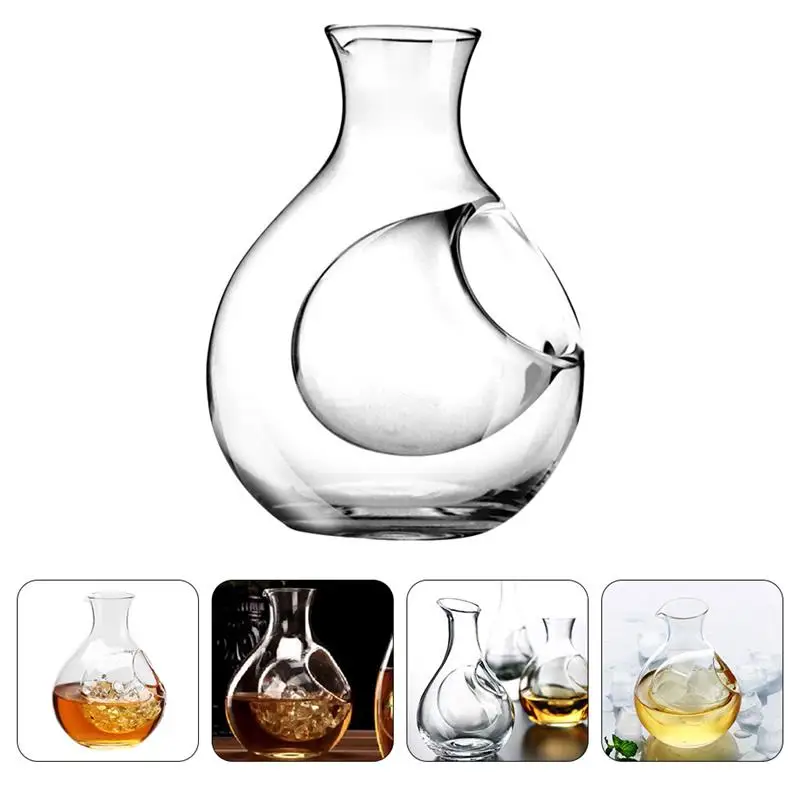 

Japanese Glass Inclined Mouth Ice Wine Jug Glass Liquor Decanter Ice Liquor Bottle Wine Decanter Ice Wine Dispenser For Bar