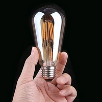 retro led st64 golden 2w 4w 6w 8w intage edison filament bulb dimmable e27 night light 110v 220v 360 degree energy light lamp