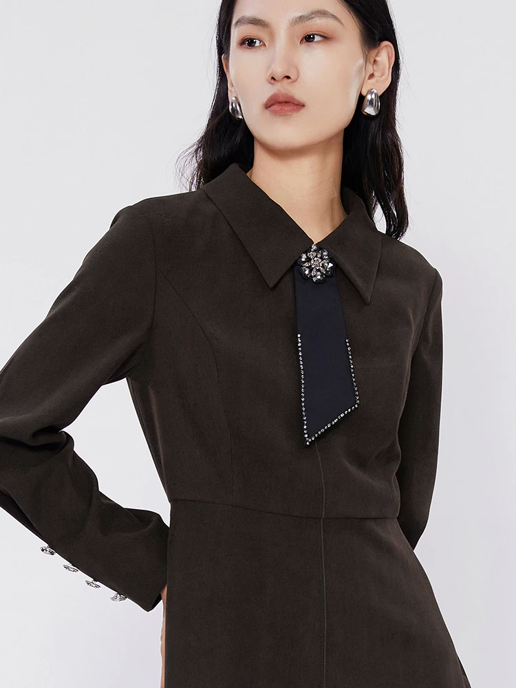 Piaolei французские рубашки платье весна 2024 новая женская одежда воротник-поло