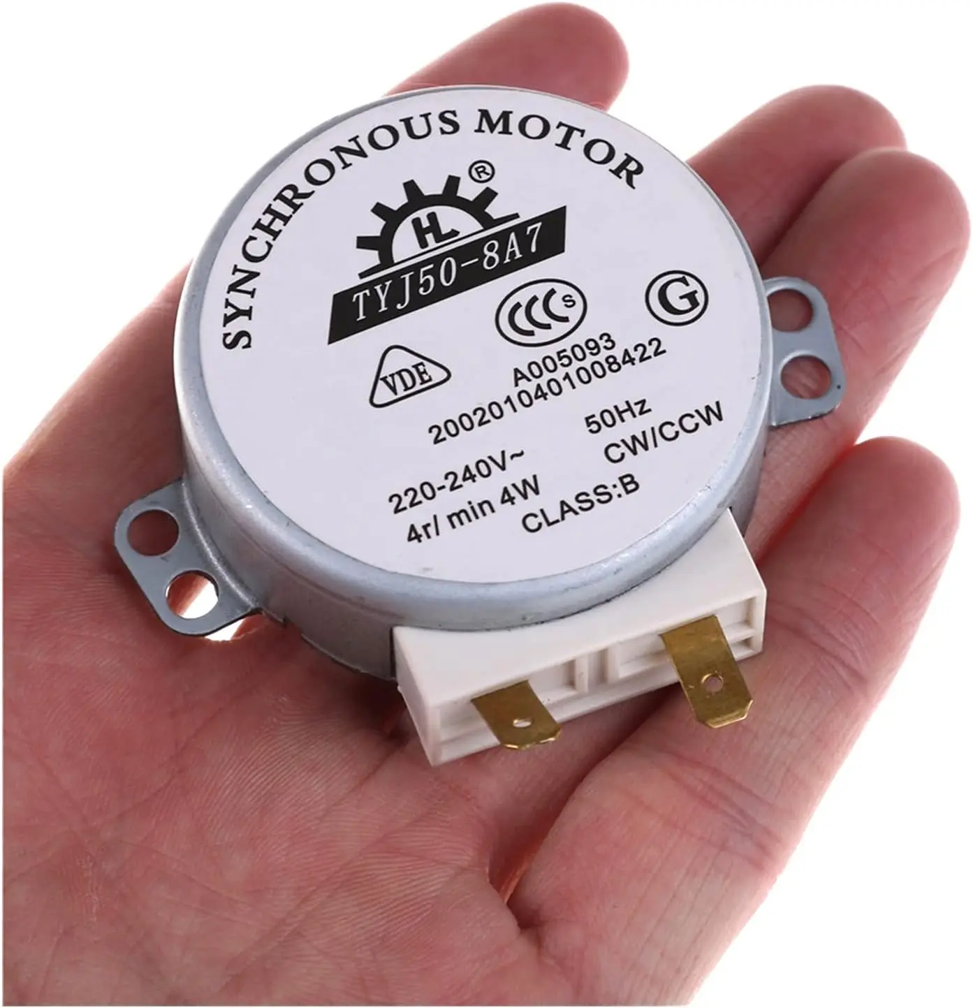 Синхронный двигатель постоянного тока, 220 В-240 В переменного тока, 50 Гц, по часовой/против часовой стрелки, поворотный стол для микроволновой печи TYJ50-8A7