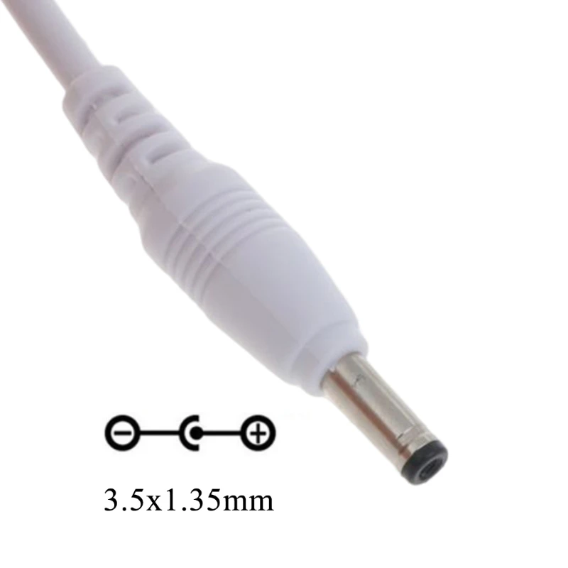 D0UA 1m/2m/3m 5V Power Cord USB to 3.5mm x 1.35mm Barrel Jack Adapter Connector Charging Cable Plug Not Support 12 Voltage
