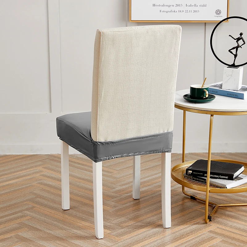 Home Textile Waterproof Dining Room Chair Seat Cover Removable PU Leather Washable Cushion For Banquet |