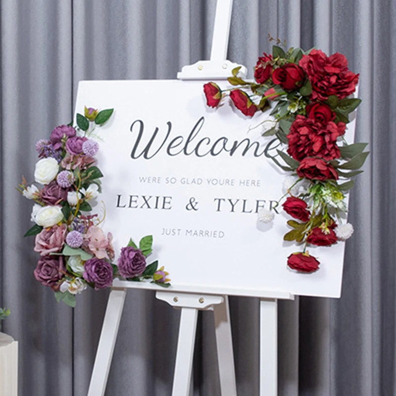 Искусственные цветы цвета шампанского Свадебный знак приветствия Декоративная