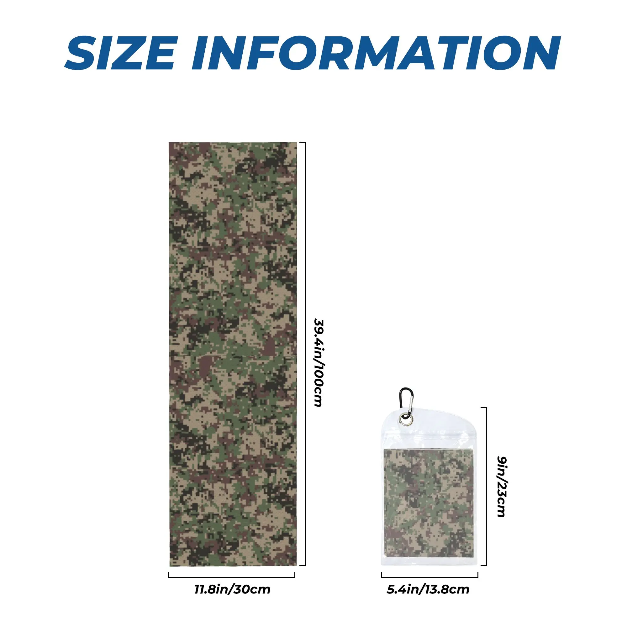 Фото Охлаждающее полотенце Marpat Camo для лица, быстросохнущее, с камуфляжным рисунком Woodland, спортивное, дышащее, для холодных тренировок №3