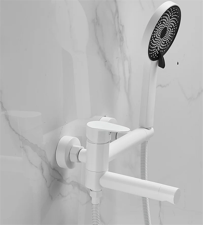 

Набор смесителей для ванны Tuqiu, настенный кран из матовой латуни золотистого цвета, серая/хромированная отделка, черный