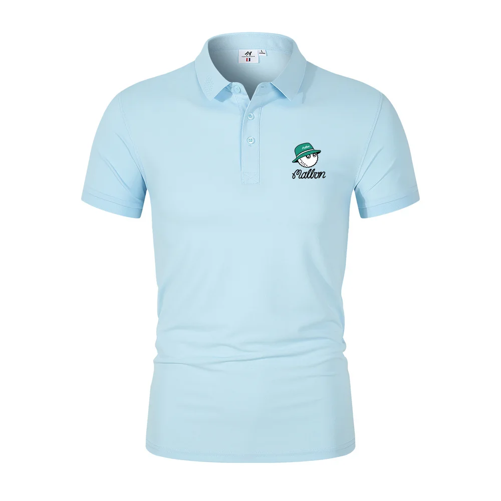 Summer Men's and Women's Golf T-shirt Fashion New Polo Neck Short Sleeve Printed Malbon Casual Sports Baseball Jersey Polo Shirt