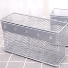 Прочная сетчатая Магнитная корзина для холодильника, коробка для хранения, органайзер для ручек и макияжа W91A