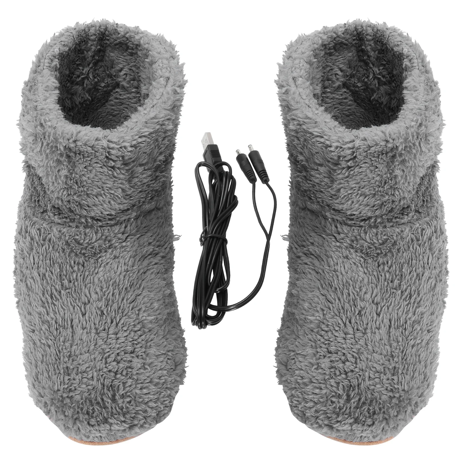

1pair USB Electric Warm Shoes Heat Shoes Safe Electric Plush Warm Shoes