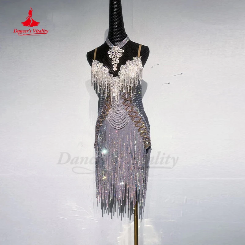 

Женское платье для латинских танцев, танго выступление одежда для латинских танцев