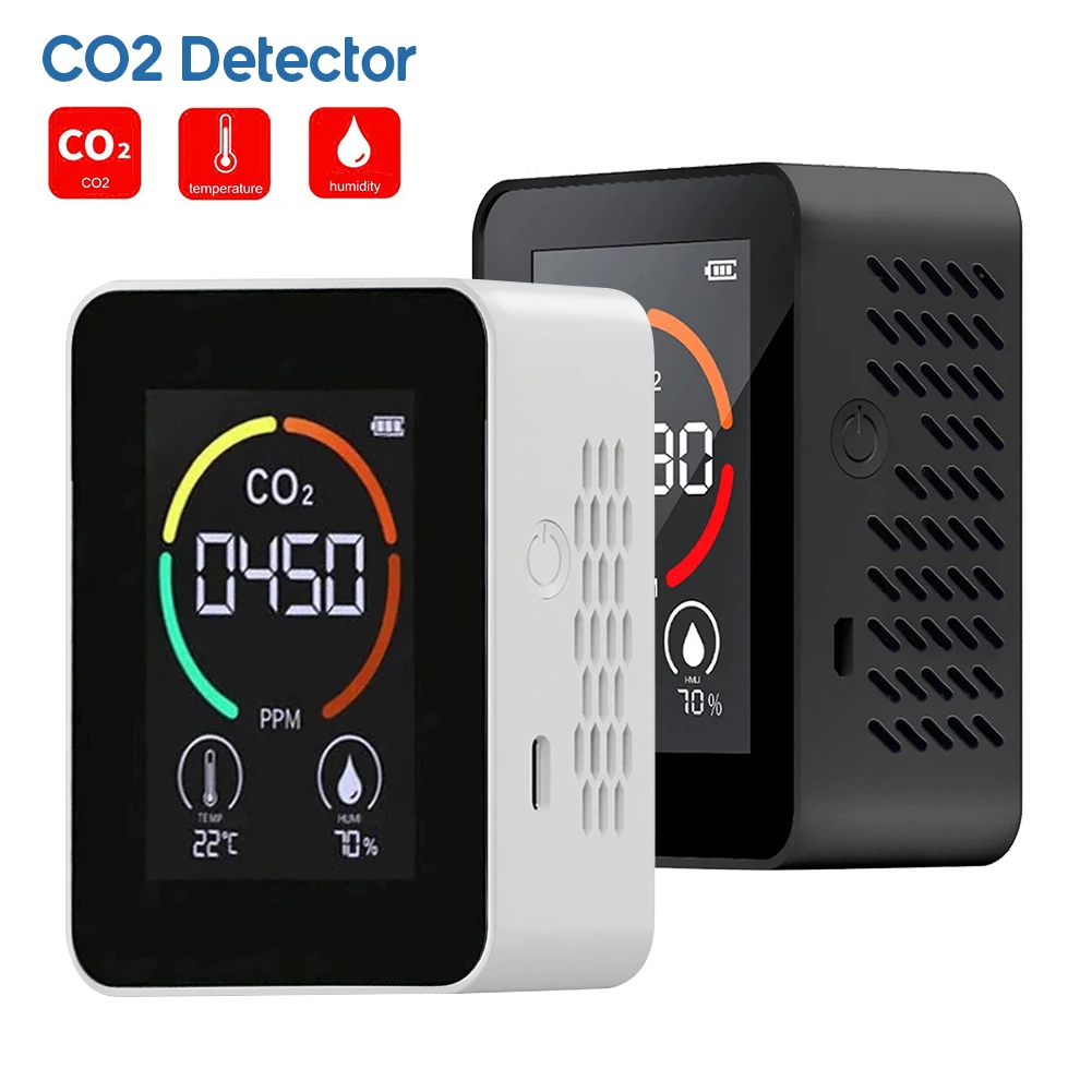 

Air Monitor CO2 Carbon Dioxide Detector Greenhouse Warehouse Air Quality Temperature Humidity Monitor Fast Measurement Meter