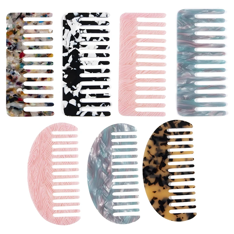 

1Pc Korean Fashion Hairdressing Comb Acetate Anti-Static Massage Hair Combs Colorful Hair Brush for Women Hair Styling Tool