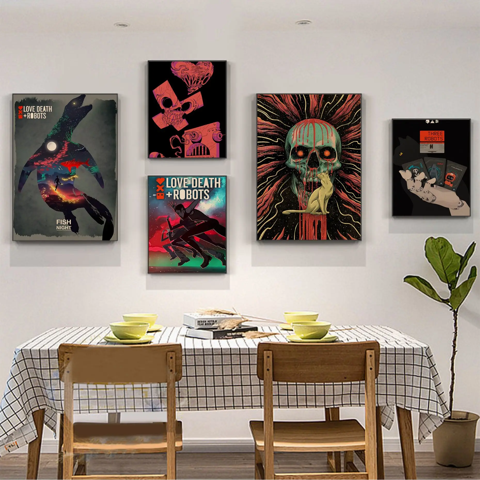 

Anime Love,Death&Robots Anime Posters Kraft Paper Prints and Posters Posters Wall Stickers