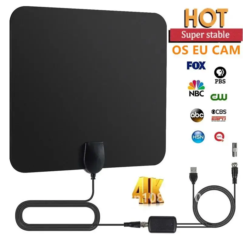 Европейская телевизионная антенна Polska линии DE Oscam 4K HD TV Box DVB Digital EU Stecker cccann Antenna flache