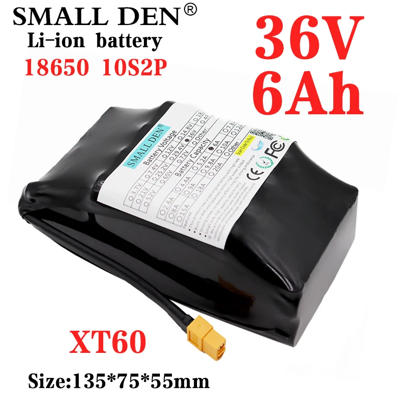 

36V Battery pack 6000mAh 6Ah Rechargeable Lithium ion battery for Electric self balancing Scooter HoverBoard unicycle 36V 10S2P