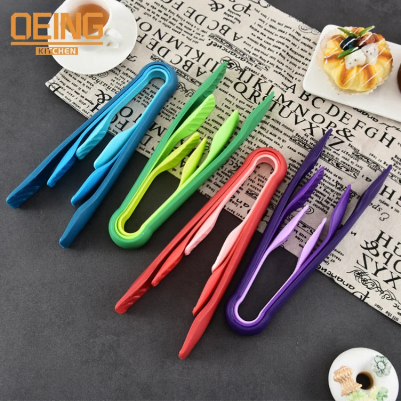 

3pcs PP Food Tong Kitchen Tongs Silicone Non-slip Cooking Clip Clamp BBQ Salad Tools Grill Kitchen Accessories