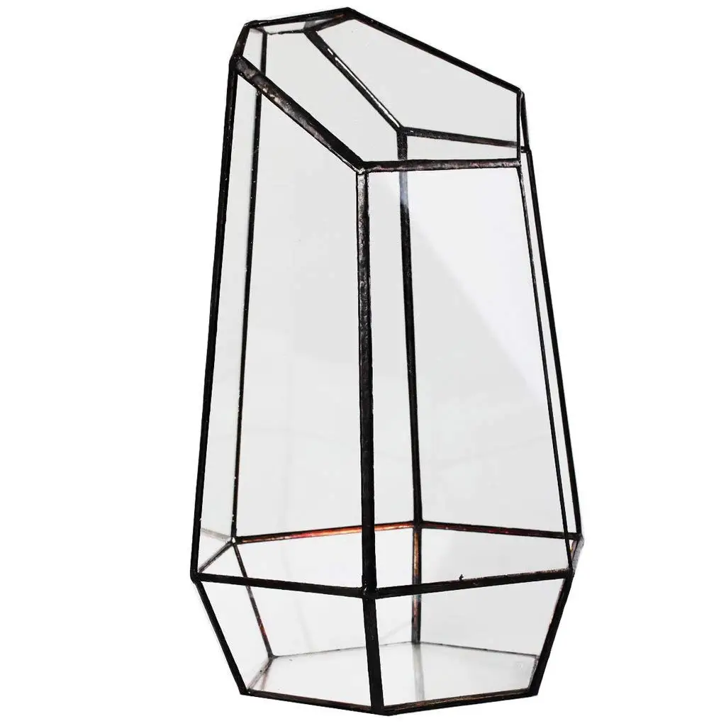 

House Greenhouse Hexagonal Glass Vase for Fee Garden Miniature Mini Landscape