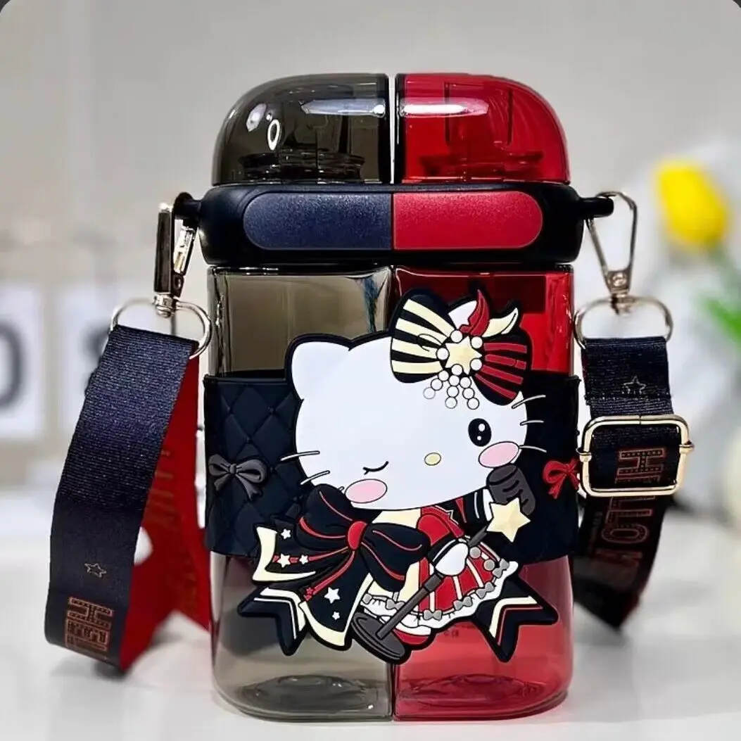Хит продаж двойная чашка для напитков SanrioHellokitty из соломы мультяшная милая