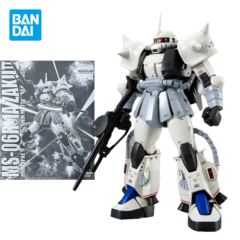 

Bandai Original Gundam Model Kit Anime Figure PB MG 1/100 MS-09R-1A ZAKUII Action Figures Collectible Toys Gifts for Kids