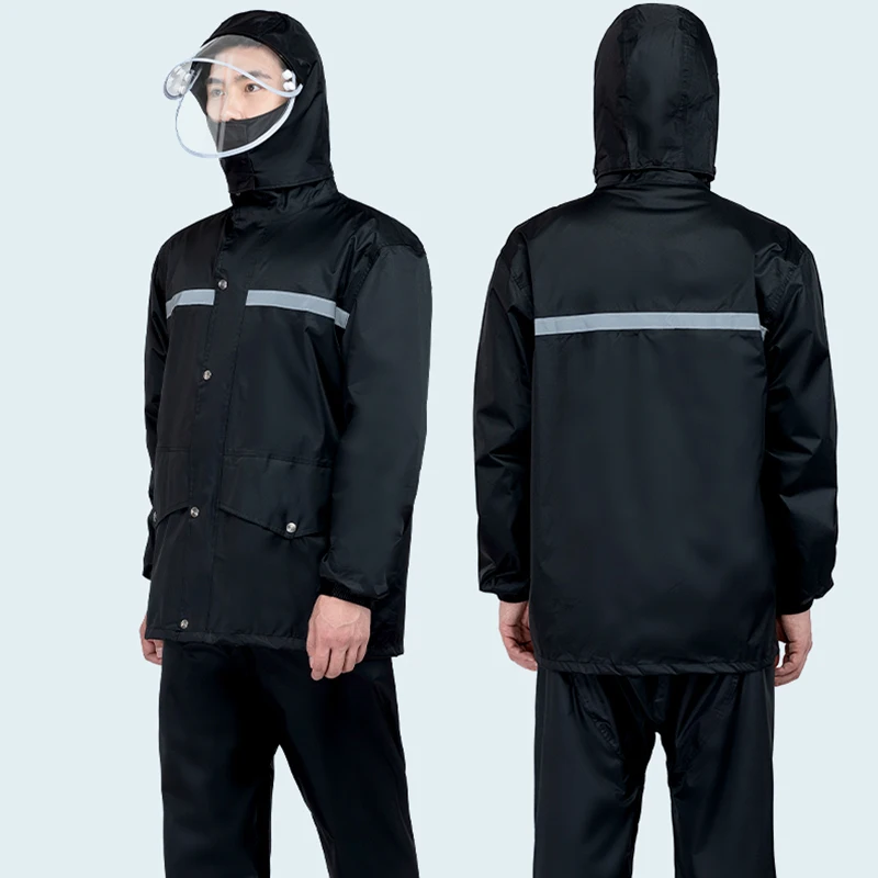 

Men's Motorcycle Raincoat Waterproof Suit Biker Raincoat Cycling Thick Waterproof Overalls Ropa Para Lluvia Household Items