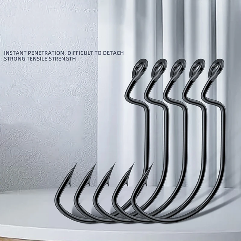 10 шт./лот техаские крючки смещенный крючок из высокоуглеродистой стали