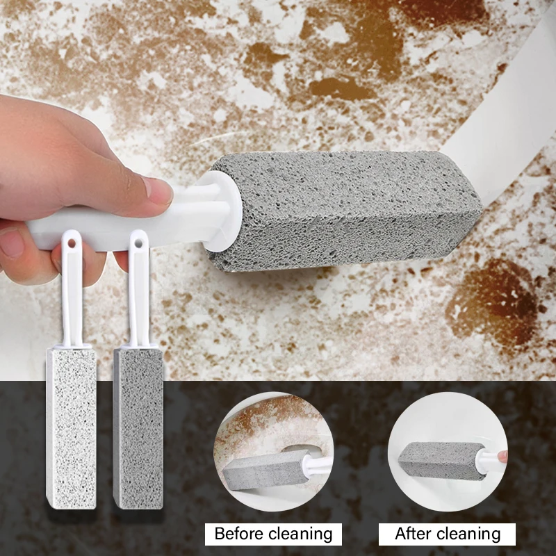 

Pumice Stone Toilet Brush Bathroom WC Toilet Cleaning Brush Wand Tile Sink Bathtub Limescale Stain Remove Washing Cleaning Tool