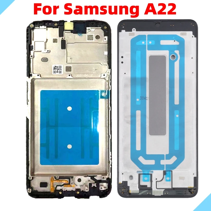 Для Samsung Galaxy A22 передний корпус ЖК-рамка платформа средняя рамка Пластина Крышка