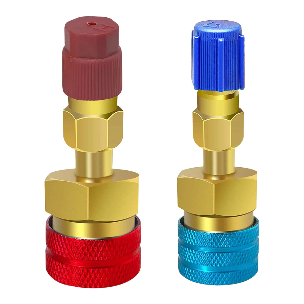

2Pcs Adapter Quick Fitting Coupler for R1234YF To R134A High Low Side Adapter Fitting Connector Car Airconditioning Fitting Tool