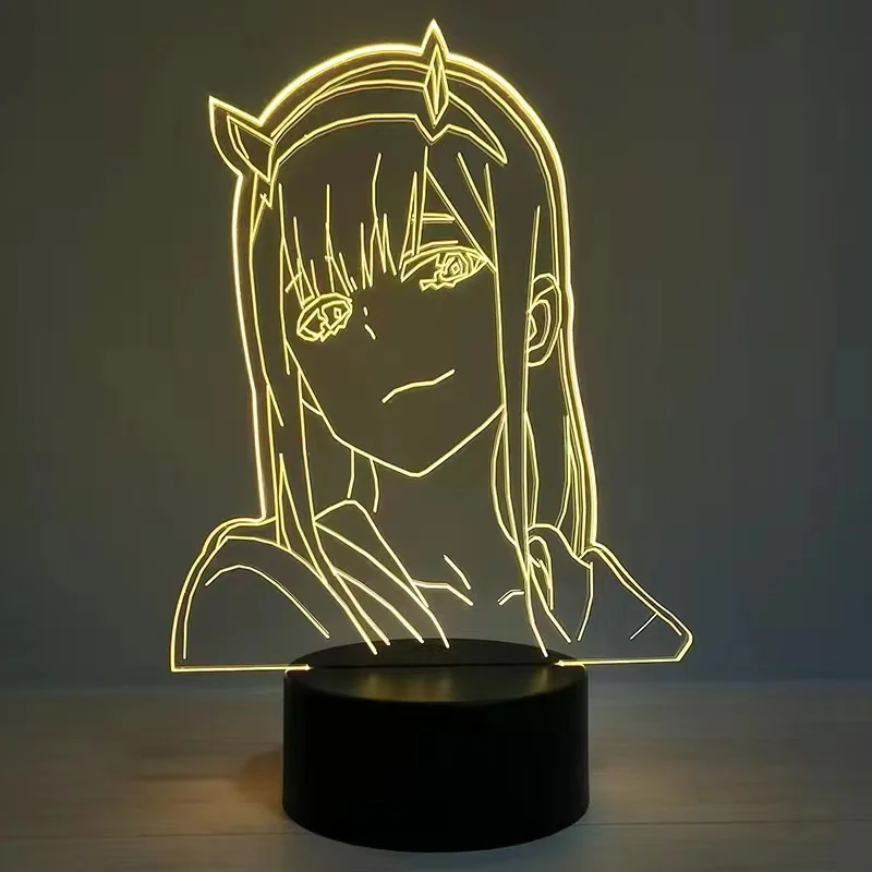 

Anime 3d Lamp Zero Two Figure Nightlight 7 Colors Remote Control Kids Child Girls Bedroom Decor Manga Gift Darling In The Franxx