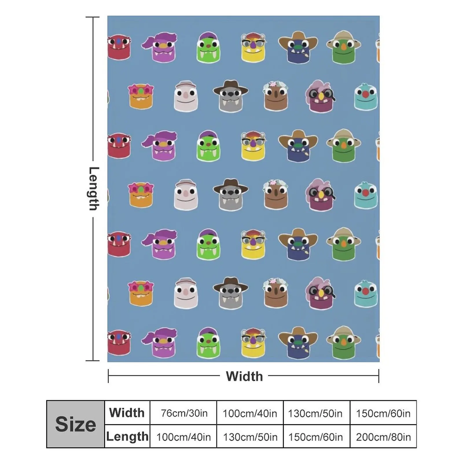 Bugsnax - все грибусы пледы одеяла для малышей в стиле аниме