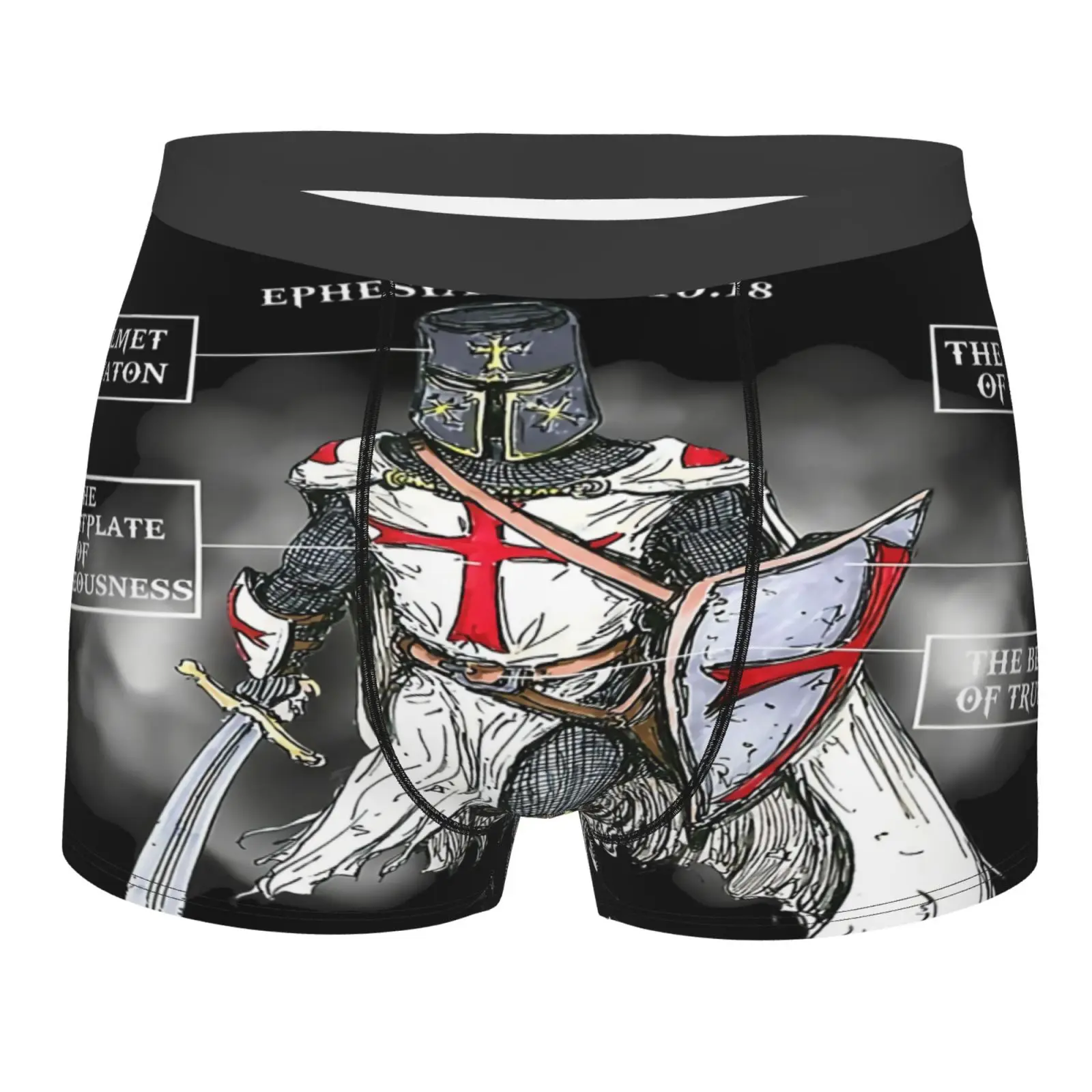 

Боксеры Armor Of God Knight Templar Christian 5662 мужские трусы из полиэстера крутые женские боксеры большого размера 4Xl мужские сексуальные