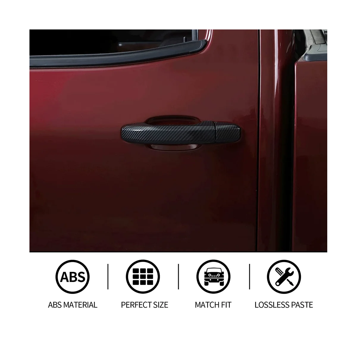 Наружные Чехлы для ручек двери внешние аксессуары отделки 2014-2020 АБС-углеродное