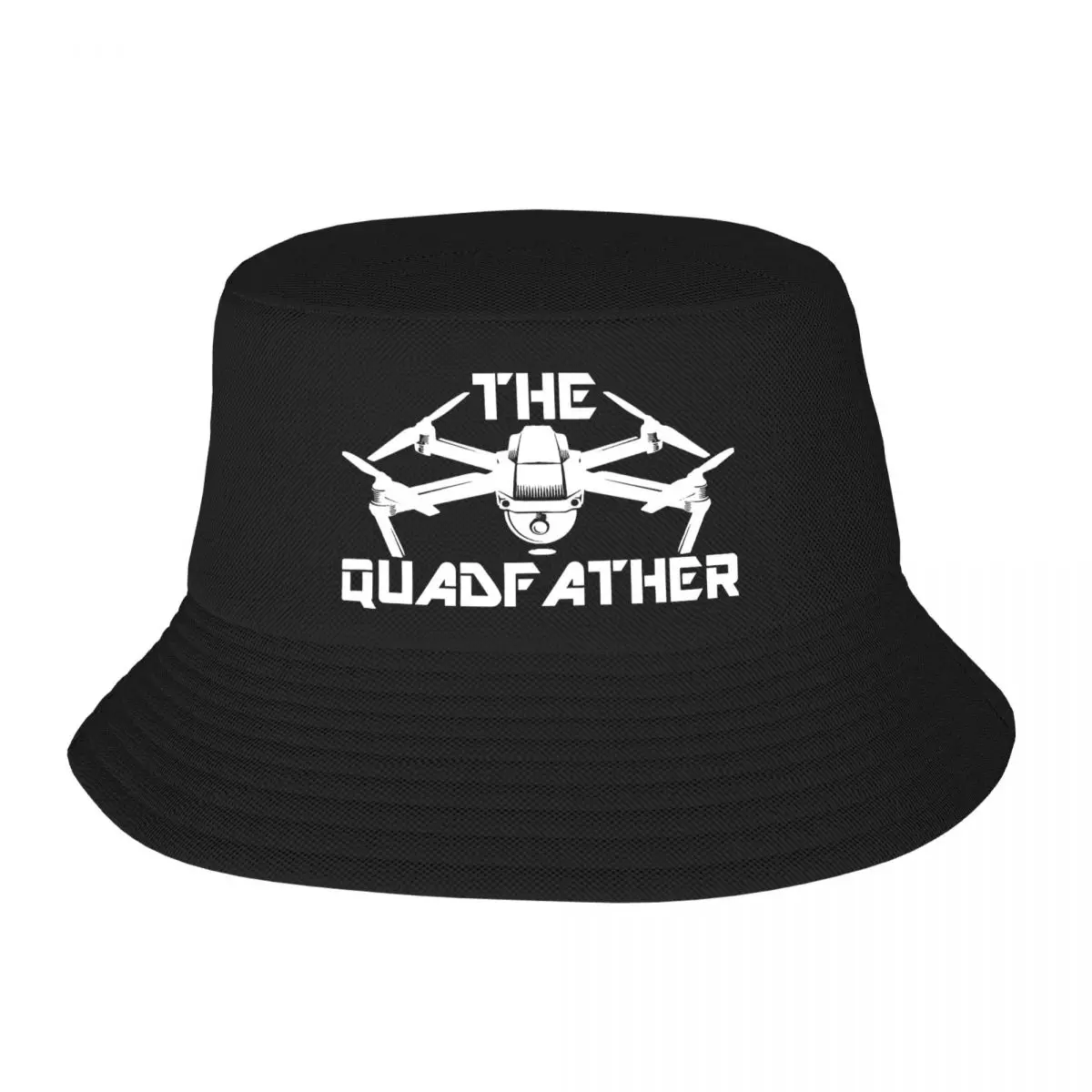 

The Quadfather Drone Bucket Hats Street Fishing Hat Bob Reversible Panama Hat Outdoor Sunbonnet Beach Cap Mom Pattern