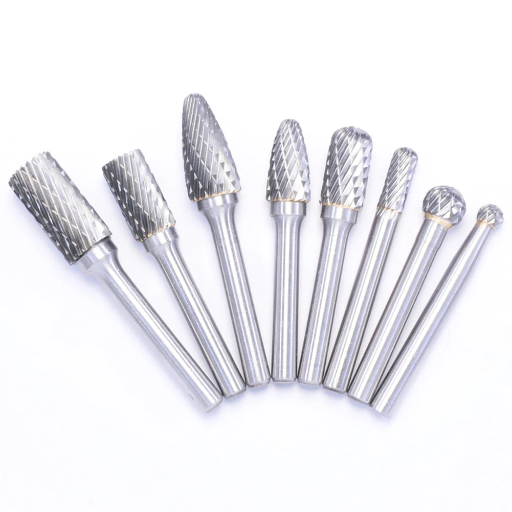 

Carbide Burrs Rotary Burrs 8Pcs 8Pcs/Set Carving Grinding Double Grain