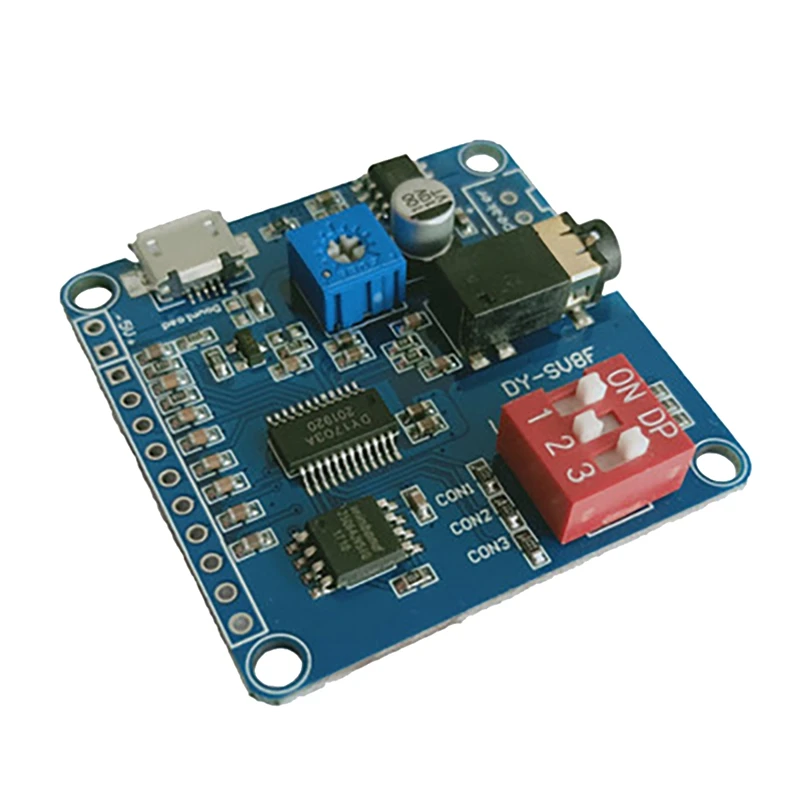

DY-SV8F Voice Playback Module MP3 Player UART I/O Trigger Amplifier Class D 5W 8M Storage Flash SD/TF Card For Arduino