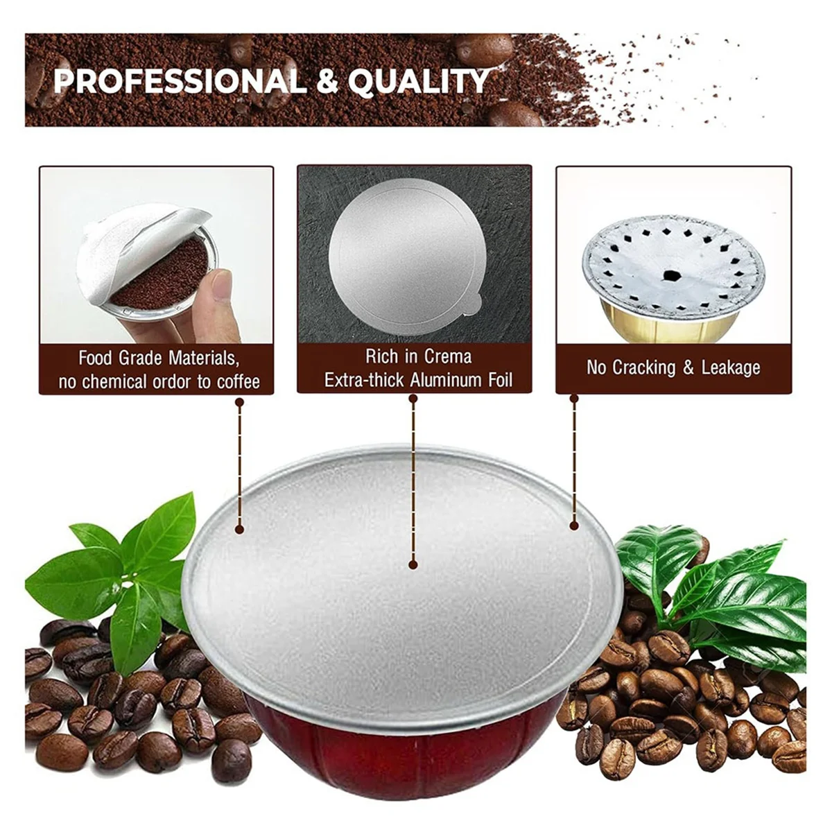 Крышки из алюминиевой фольги для многоразовых капсул Nespresso — Vertuoline и Vertuo