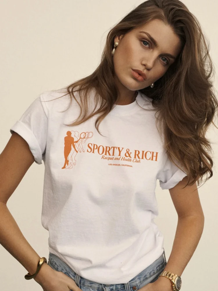 

Women T-shirt 2022 Spring and Summer New Letter Printing T-shirt Casual Round Neck Short Sleeve