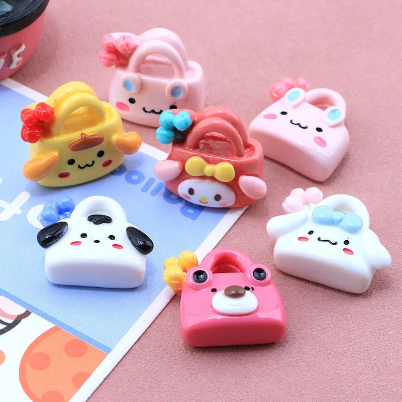 

10Pcs Kawaii Sanrio Resin Accessory Cinnamoroll Pochacco Diy Cute Anime Phone Case Hair Handbag Ornament Wholesale Girls Gift