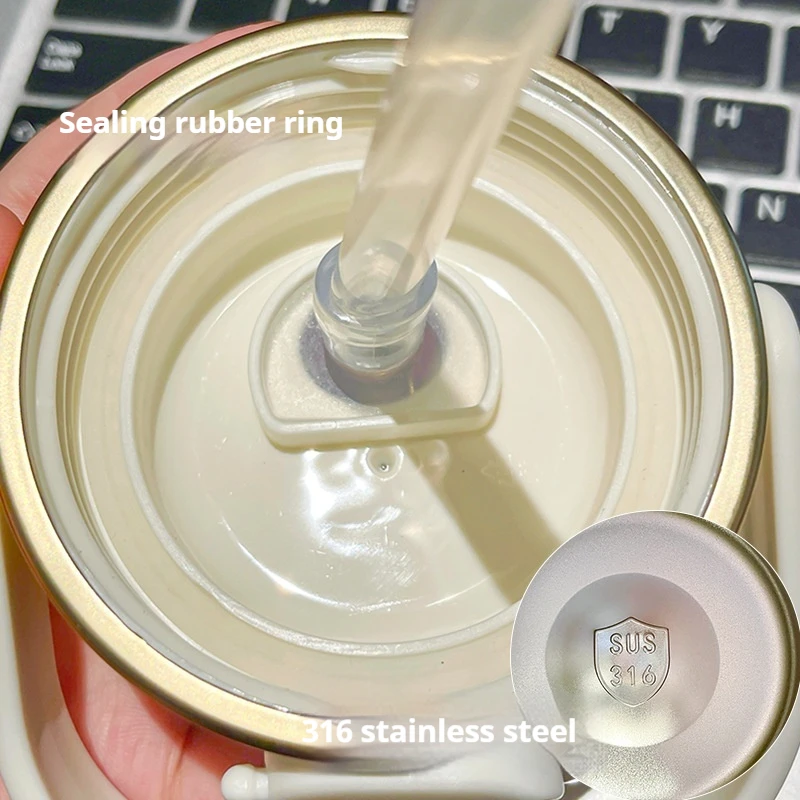 700 мл изолированная чашка с клубничным медведем мультяшная кукла соломенная