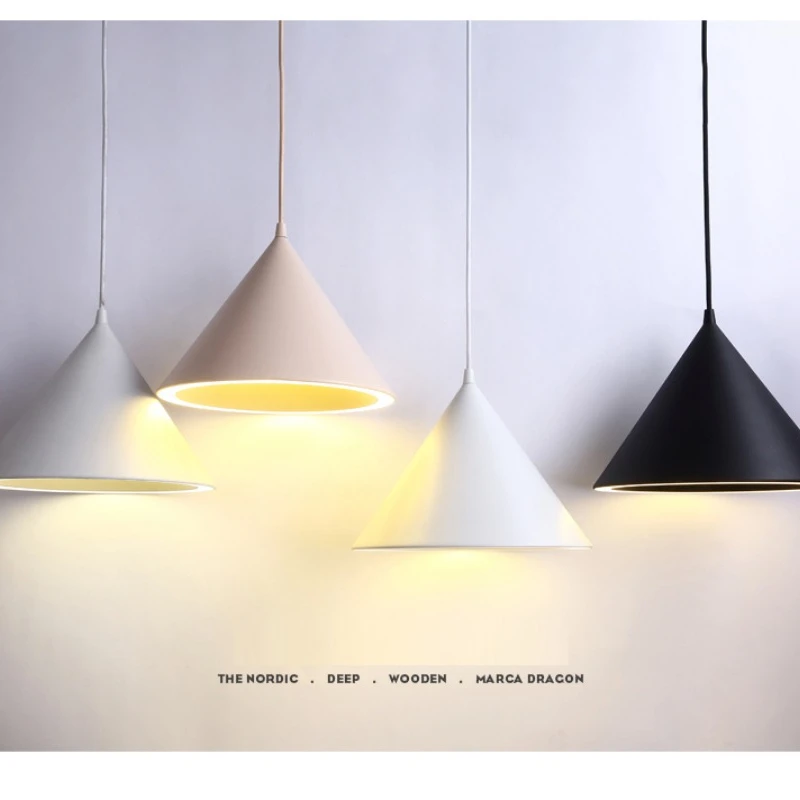 

Nordic Modern Aluminum Creative Pendant Light Macaron Color Chandelier E27 Screw Mouth for Dining Room Bedroom Entrance