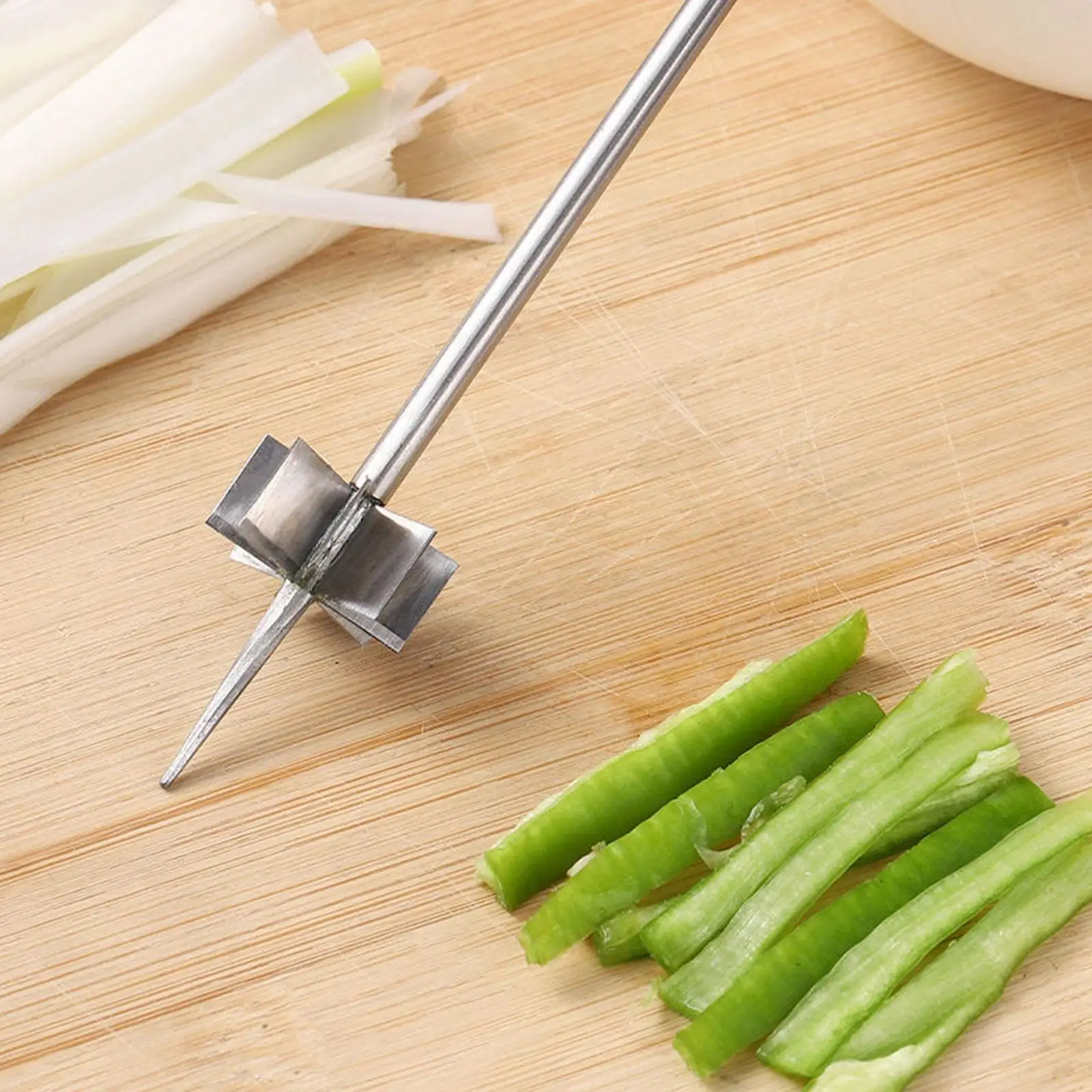 

Plum Blossom Onion Shredding Knife Vietnamese Kitchen Spinach Water Scraping Water Restaurant Tool Shaped Spinach K0J1