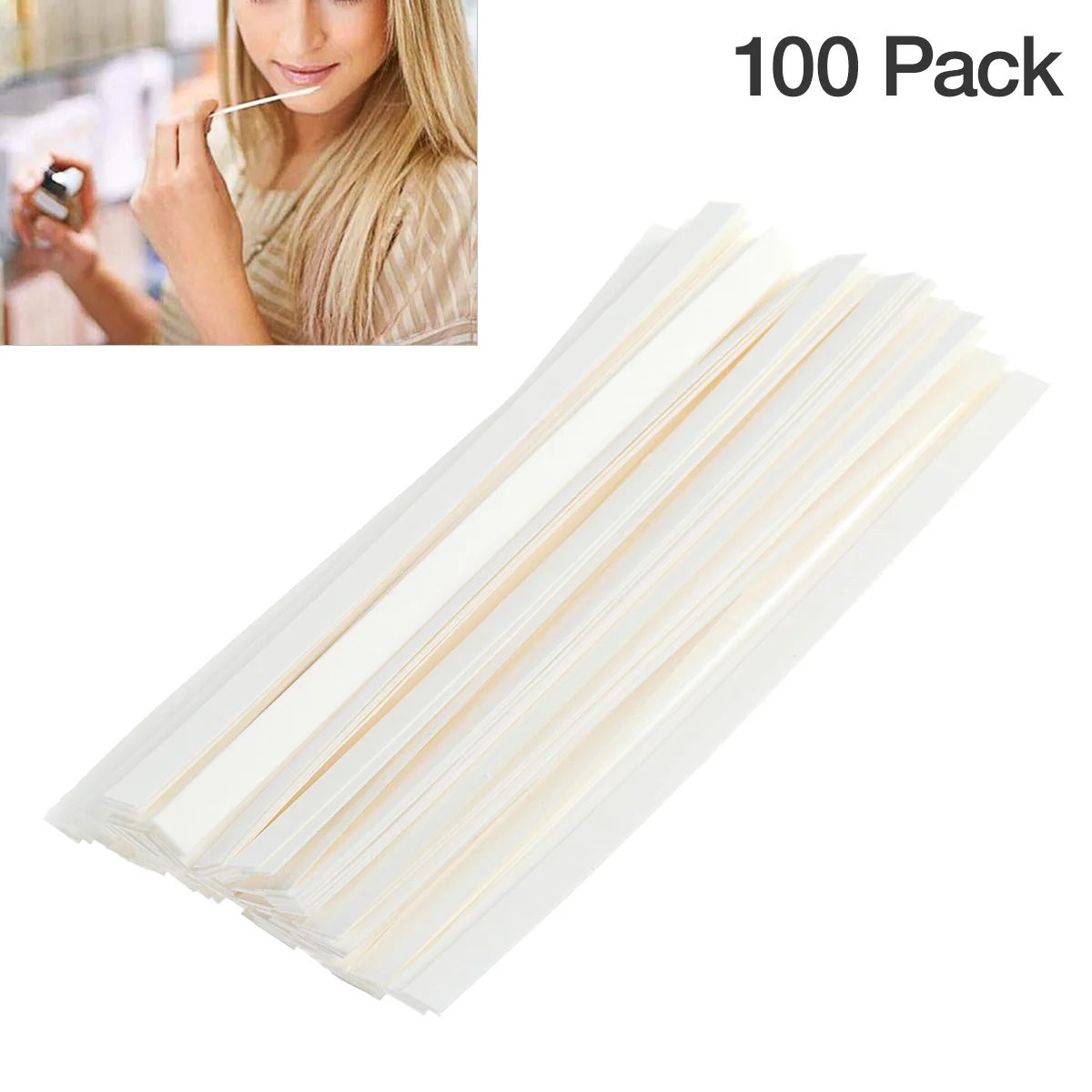 

ROSENICE 100PCS Tester Strips Disposable Aromatherapy Fragrance Perfume Test Paper for Woman