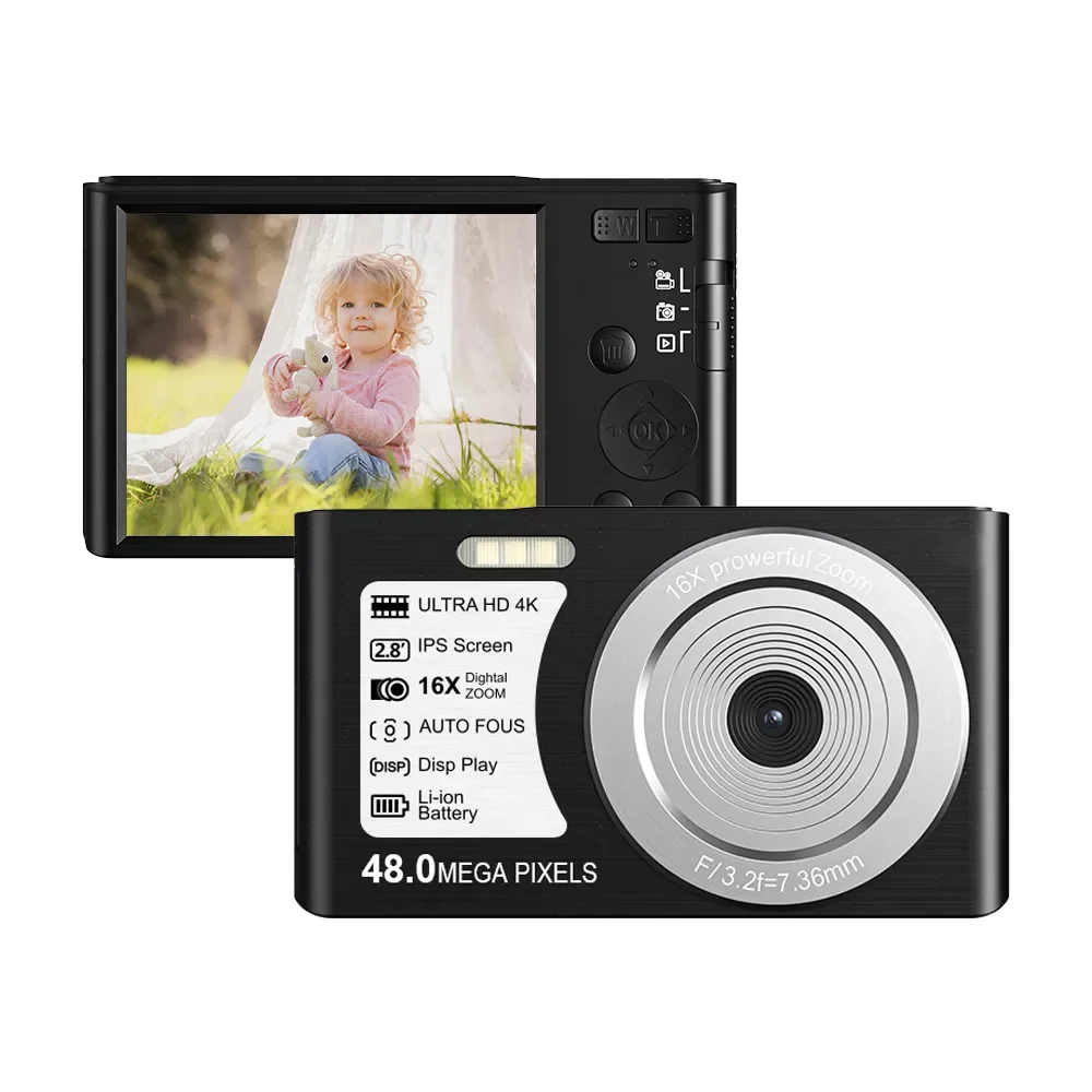 

NEW2023 Auto Focus 4K Mini Digital Video Cameras For Photography Retro Vintage Compact Vlog Camcorder 48MP Portable Photo Record