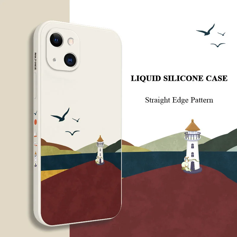 

Seaside Scenery Phone Case For iPhone 13 12 11 Pro Max Mini X XR XS MAX SE2020 8 7 Plus 6 6S Plus Cover