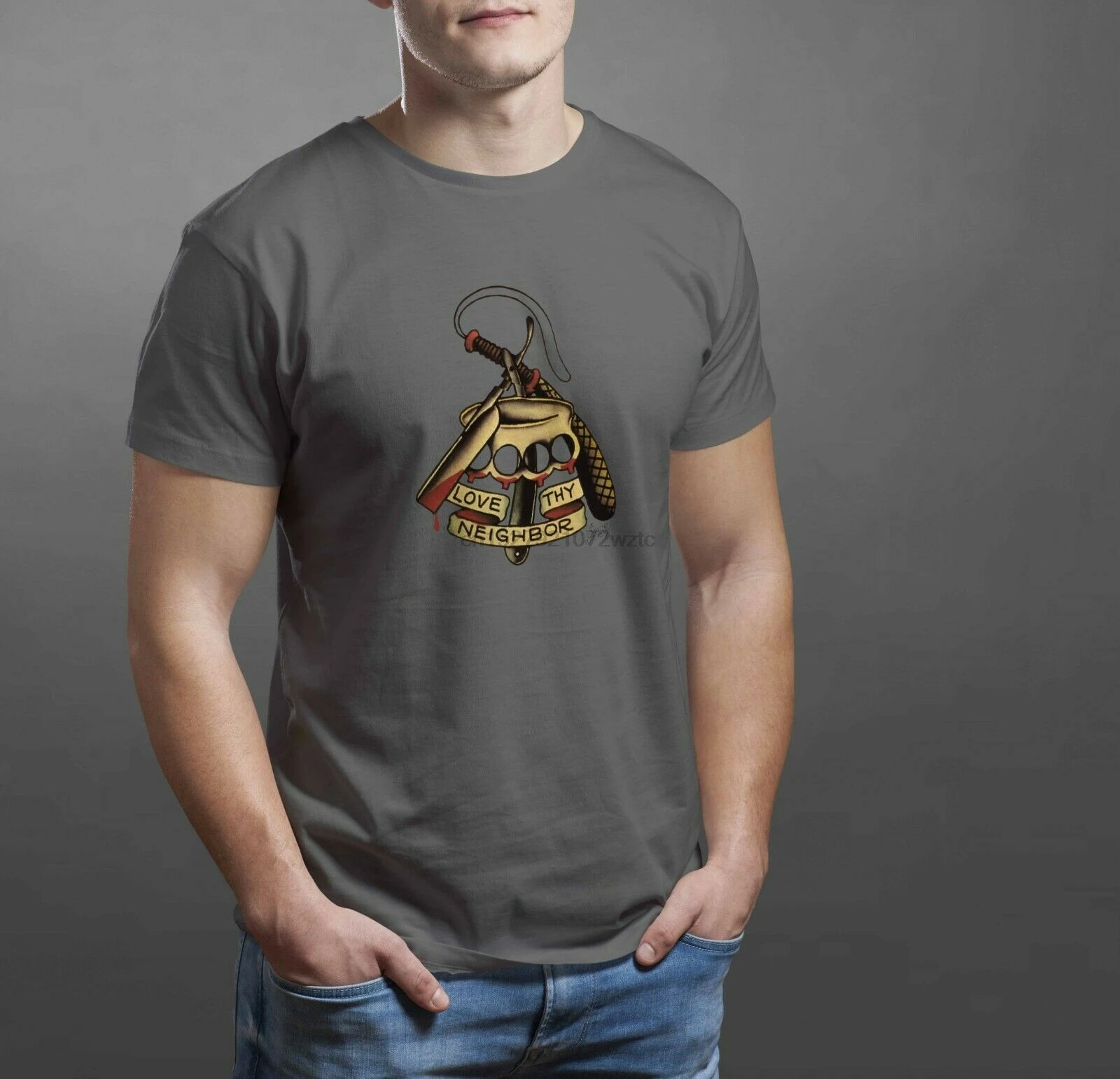 Футболка с принтом Сейлор Джерри рубашка длинными костяшками рума все размеры 135