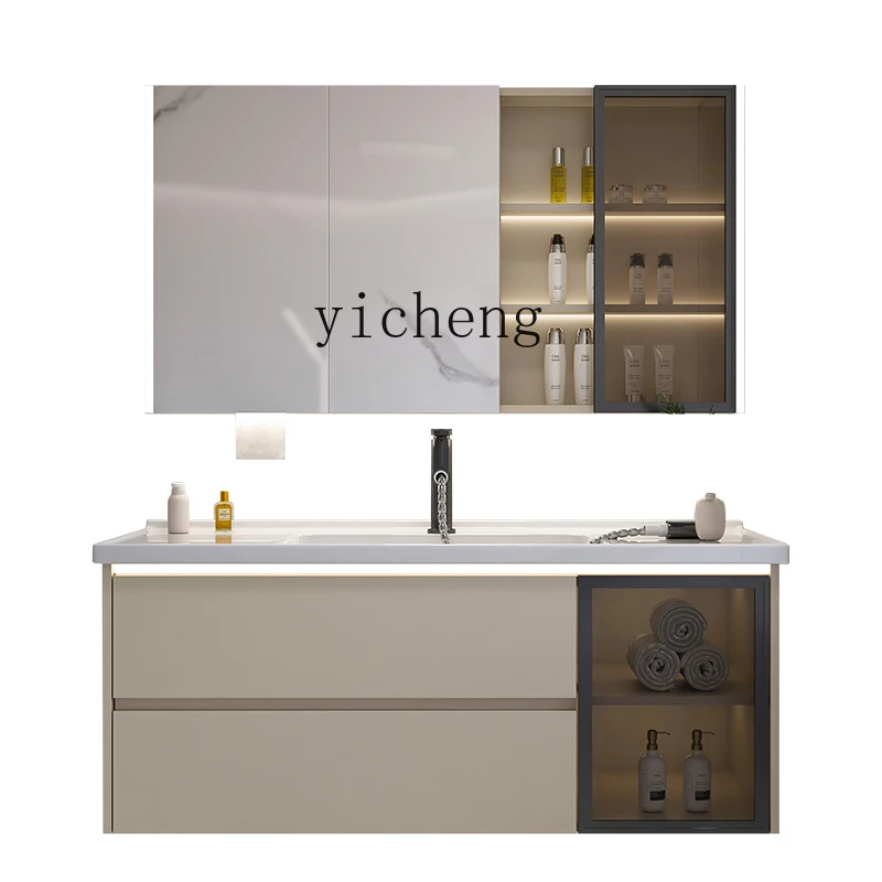 

YY Bathroom Cabinet Combination Ceramic Whole Washbin Smart Cream Wind Hand Washing Wash Basin