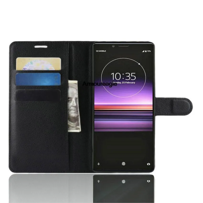 Защитная пленка для sony xperia 1 j8110 j8170 j9110 чехол-бумажник телефона кожаный флип-чехол