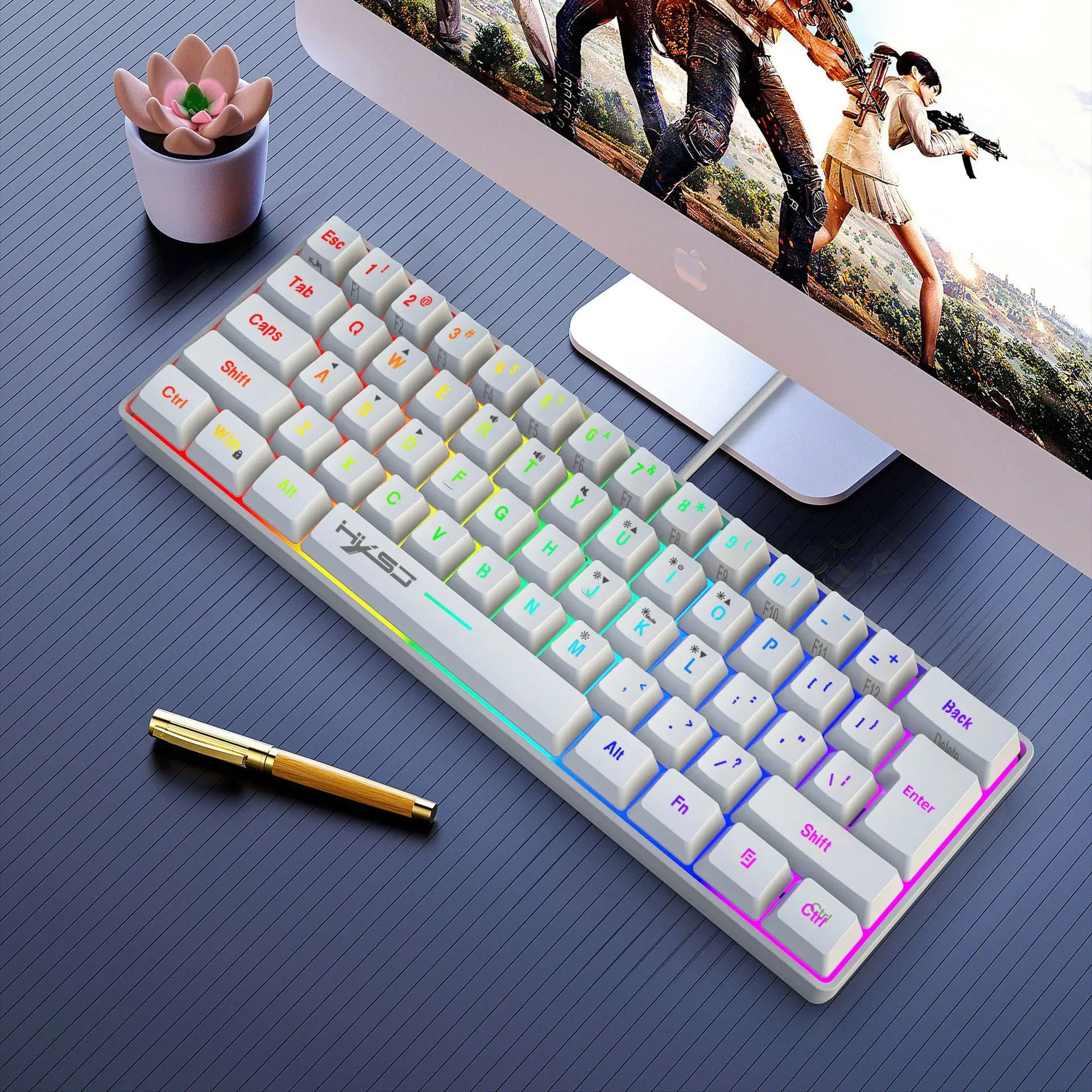 

Клавиатура игровая Механическая Проводная с RGB-подсветкой, 61 клавиша